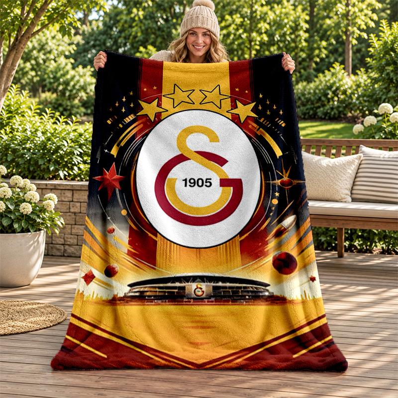 Galatasaray blanket Flannel Blanket Soft Cozy Plush Throw for Sofa Bed Lightweight Home Decoration Gifts for Christmas various holidays