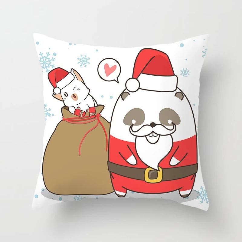 Christmas Elk Home Pillowcase Christmas Printed Bed Home Decor Cushion Cover Christmas Decorative Pillowcase