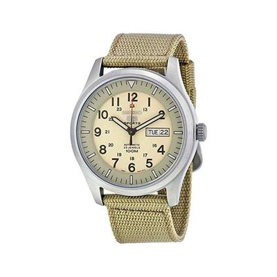 Beżowy Analogowy Casual Automatyczny Seiko 5 Sportowy Wysyłka zagraniczna SNZG07K1 Męski