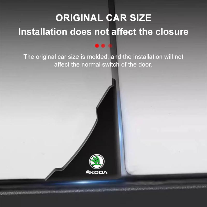 2 Piezas Protector de Esquina de Puerta de Coche de Silicona Anti-Colisión para Skoda Octavia Fabia A7 Kamiq Kapoq Kodiaq Rapid SCALA Superb Yeti Derivados