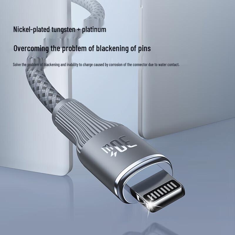 W&P 3-in-1 PD 100W Fast Charging Braided Data Cable