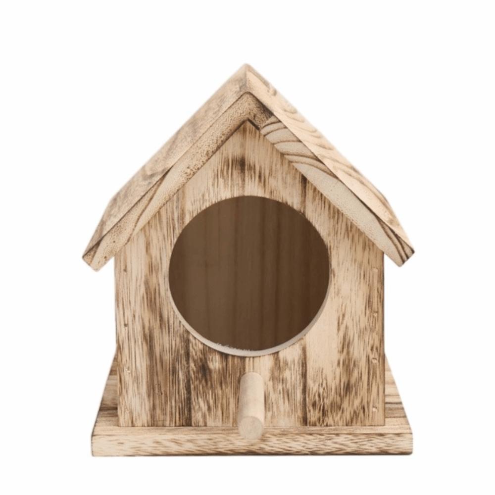 Handgefertigtes Holz-Vogelhaus Belüftung Hängender Vogelfutterspender Brutkasten Papageienzucht