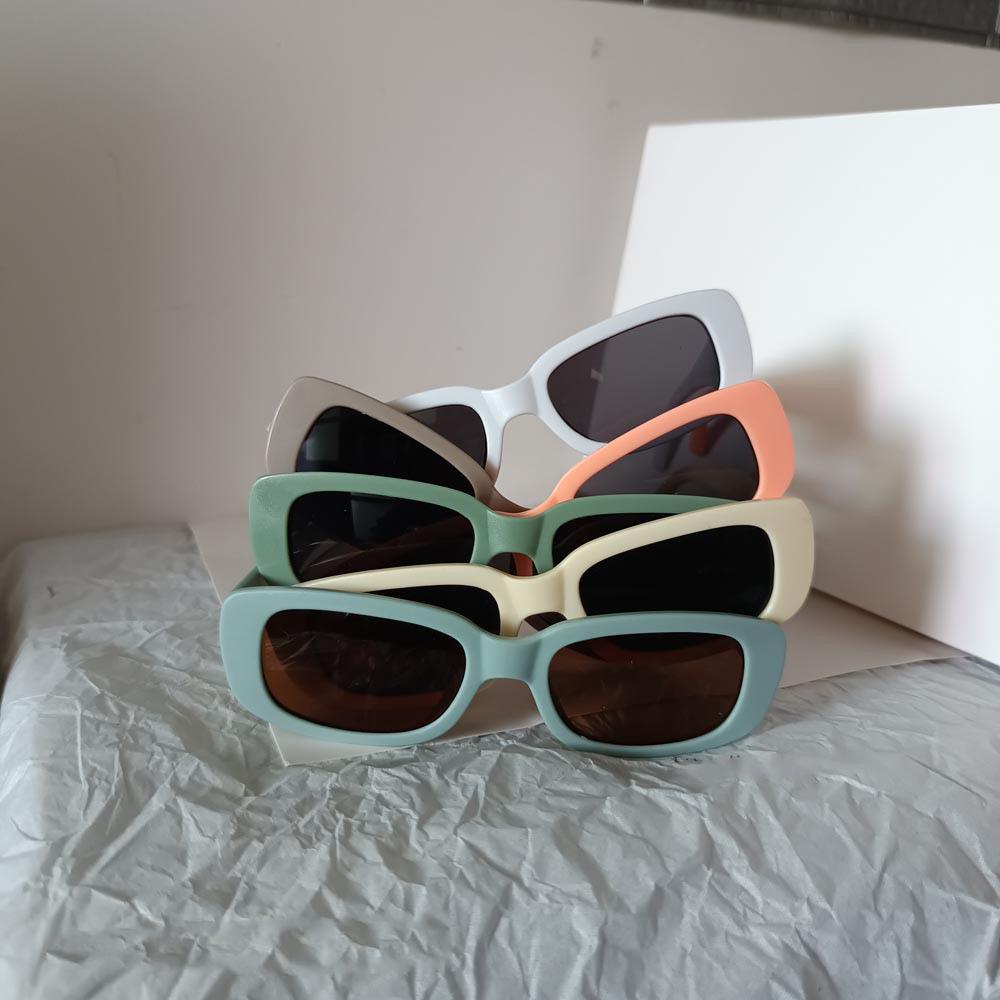 Children Sun Glasses Narrow Square Frame Catwalk Style UV Protection Fashionable Unisex Kids