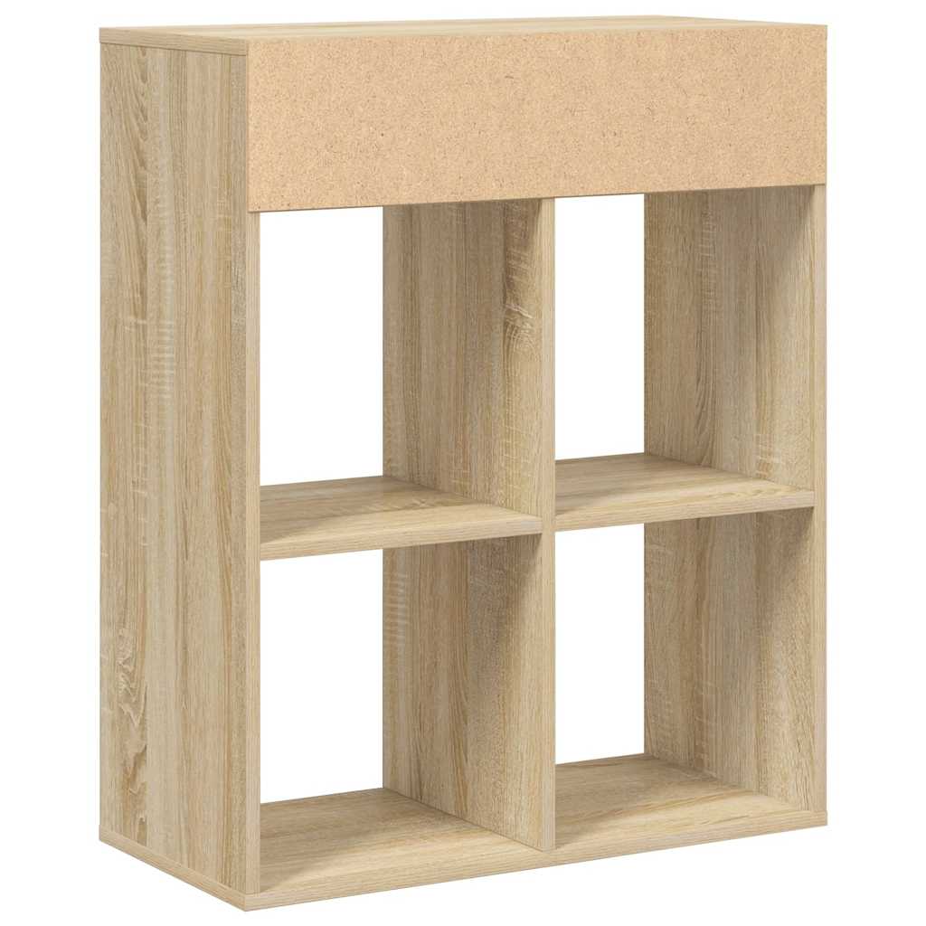 Vidaxl Regał Na Książki Dąb Sonoma 80X35X76 Cm Materiał Drewnopochodny