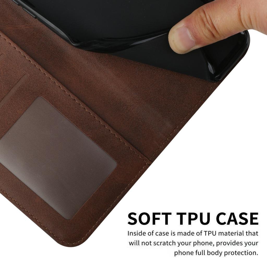 For Motorola Moto G15 4G Case Stand Flip Protective Leather Phone Cover