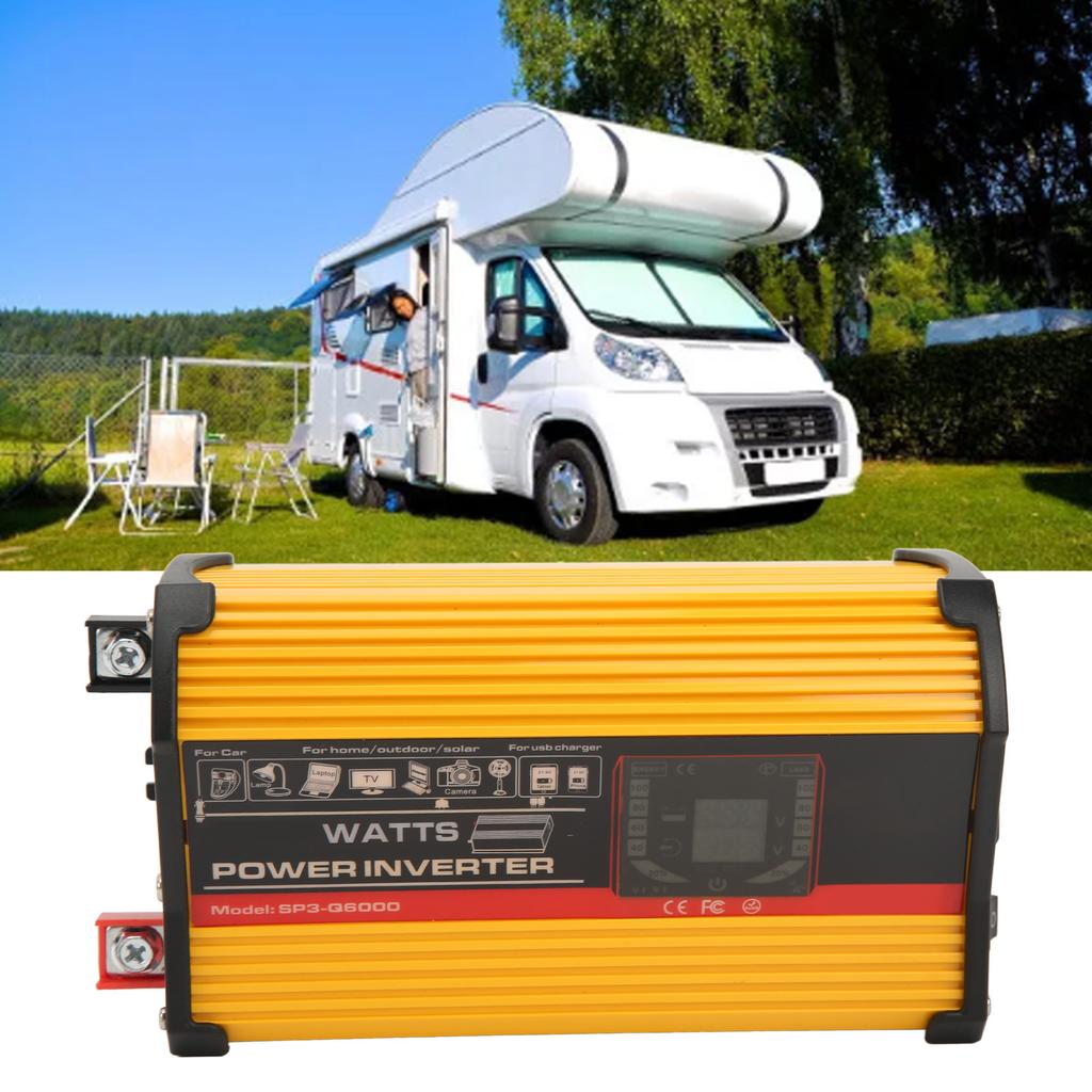 Modified Sine   Inverter 12V to 220V     LCD Display Dual USB Output for RV Truck