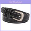 Ladies Buckle Needle Belt Versatile Jeans Casual Small Hole Cut Line Belt
