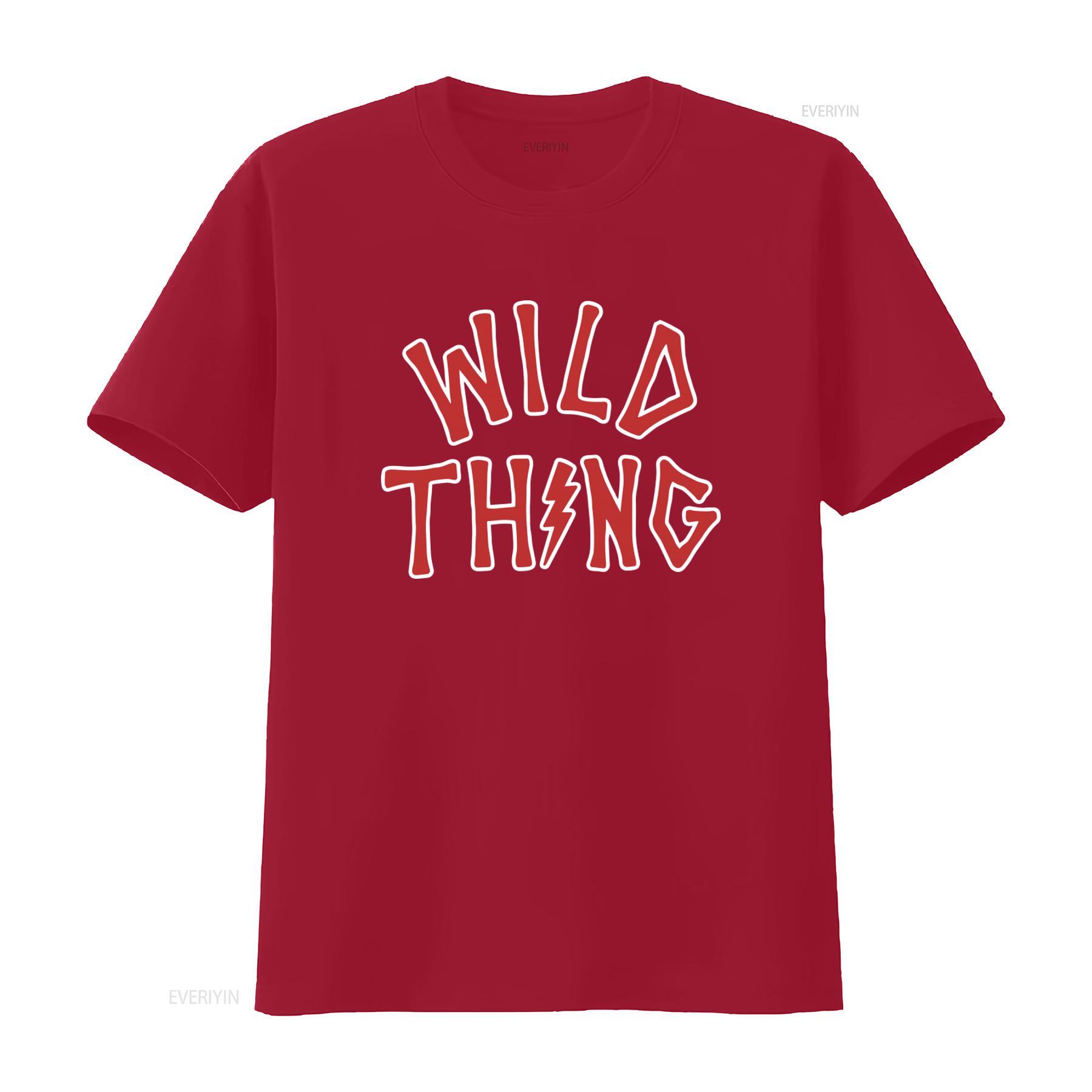 WILD THING Major League Ricky Vaughn Indians Baseball Movie Style T Shirt vintage Washed Breathable Casual Stylish graphic S