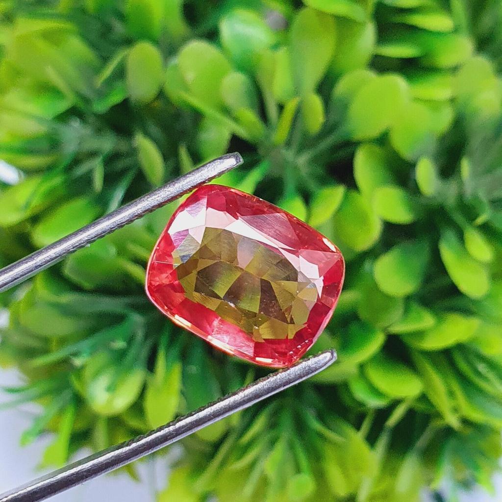 Certified Natural Orange Padparadscha Sapphire 9 Ct Cushion Cut Gemstone