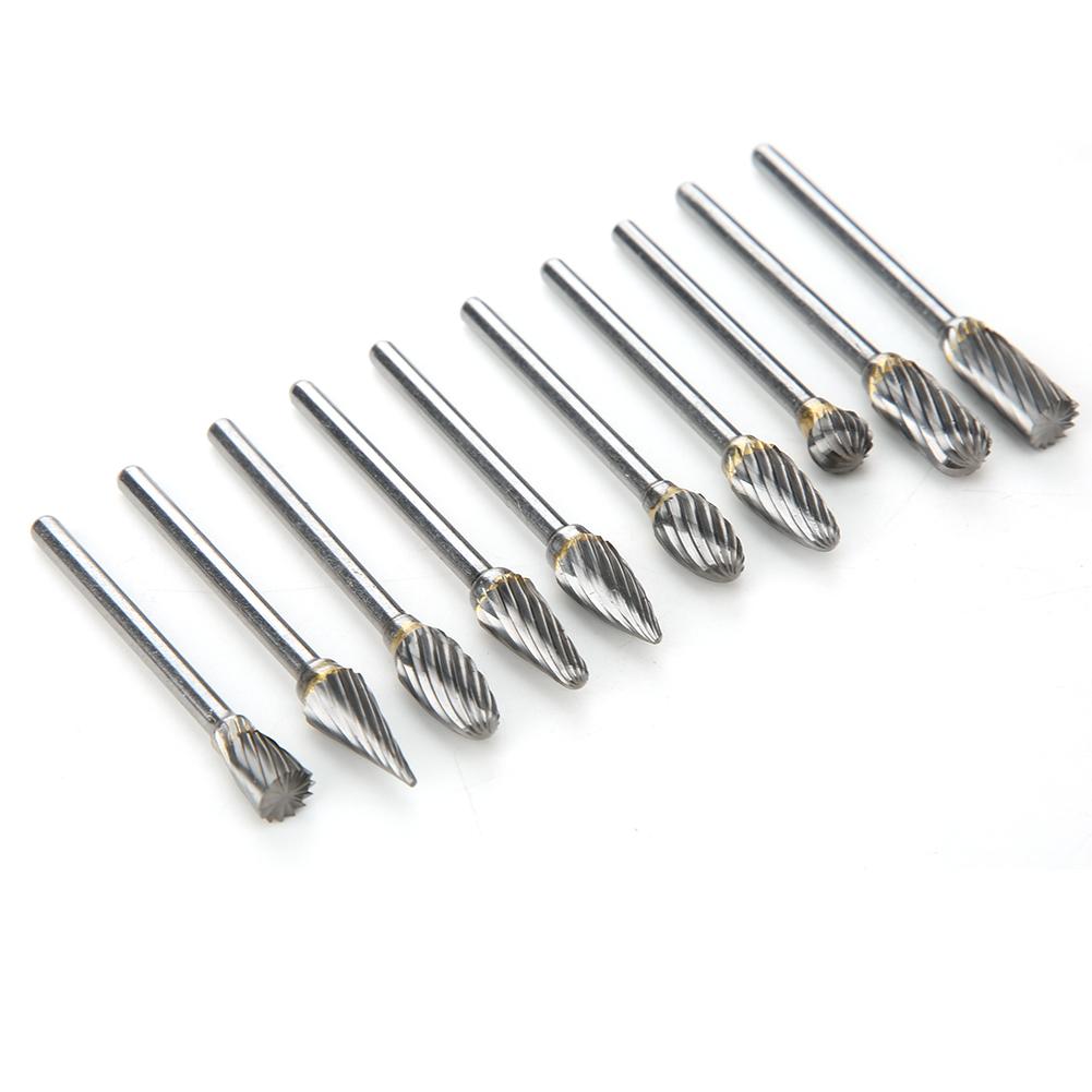10pcs Rotation Router Bit Routing Grinding Head Engraving Milling Cutter Drilling ToolSingle Grain