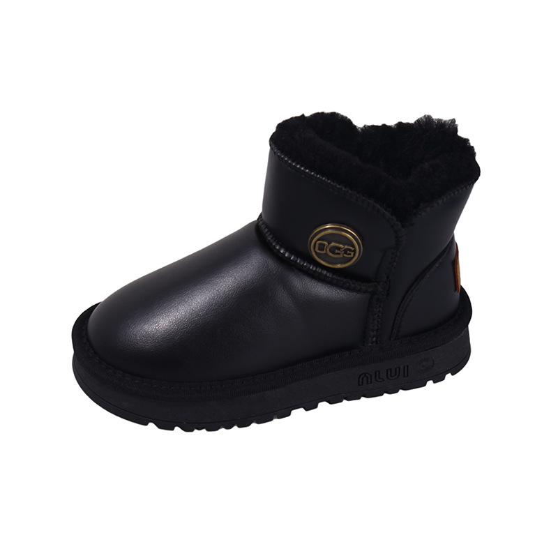 Processing custom foreign trade Korean version of girls' shoes snow boots winter 2025 new velvet thickened large cotton shoes boys' shoes