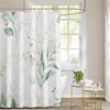 Ivy Leaves Bathroom Curtains Watercolor Floral Plants Shower Curtain Bathroom Polyester Waterproof Fabric Trim with Hooks