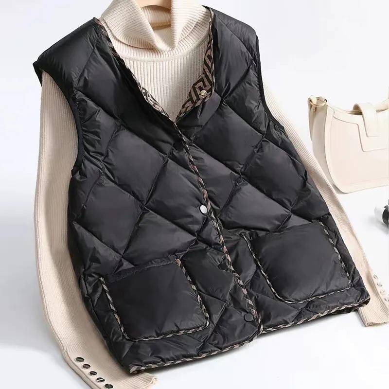Vest Autumn and Winter New Down Cotton Vest Women's Versatile Loose Women's Vest New Vest