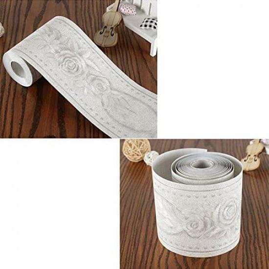 

Creation Core 4.2x196.8 Водонепроницаемый бордюр для обоев 3D-узор Декор для стен Съемный самоклеящийся стикер для кухонной ванной плитки, Розовый Белый Iris White