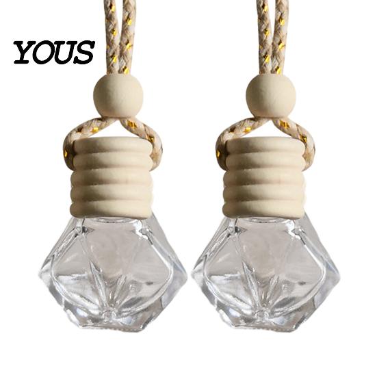 Indoor Aromatic Hanging Decor Car Perfume Bottle Pendant, Creative Air Freshener Diffuser Essential Oil for Vehicle, Portable Holder, Interior