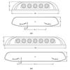 12V 8W 10LED RV LED markiza ganku światło wodoodporne przyczepa kempingowa wewnętrzne lampy ścienne pasek świetlny van przyczepa kempingowa zewnętrzna lampa