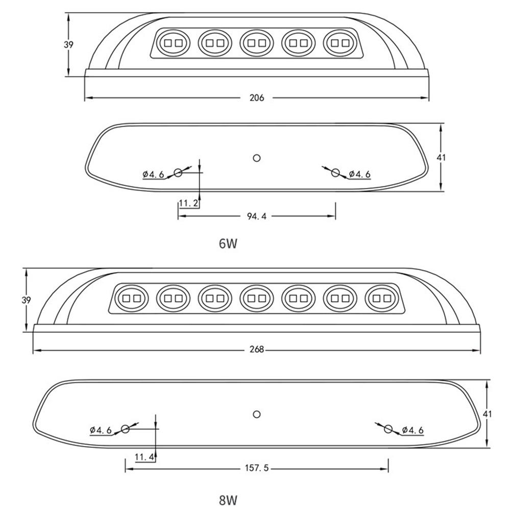 12V 8W 10LED RV LED markiza ganku światło wodoodporne przyczepa kempingowa wewnętrzne lampy ścienne pasek świetlny van przyczepa kempingowa zewnętrzna lampa