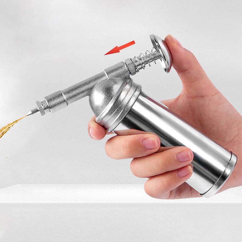 Manual Butter Gun Portable Mini Bicycle Grease Gun 80CC Capacity Mini Grease Gun Machine Stainless Steel Needle Nozzle Mini Tool