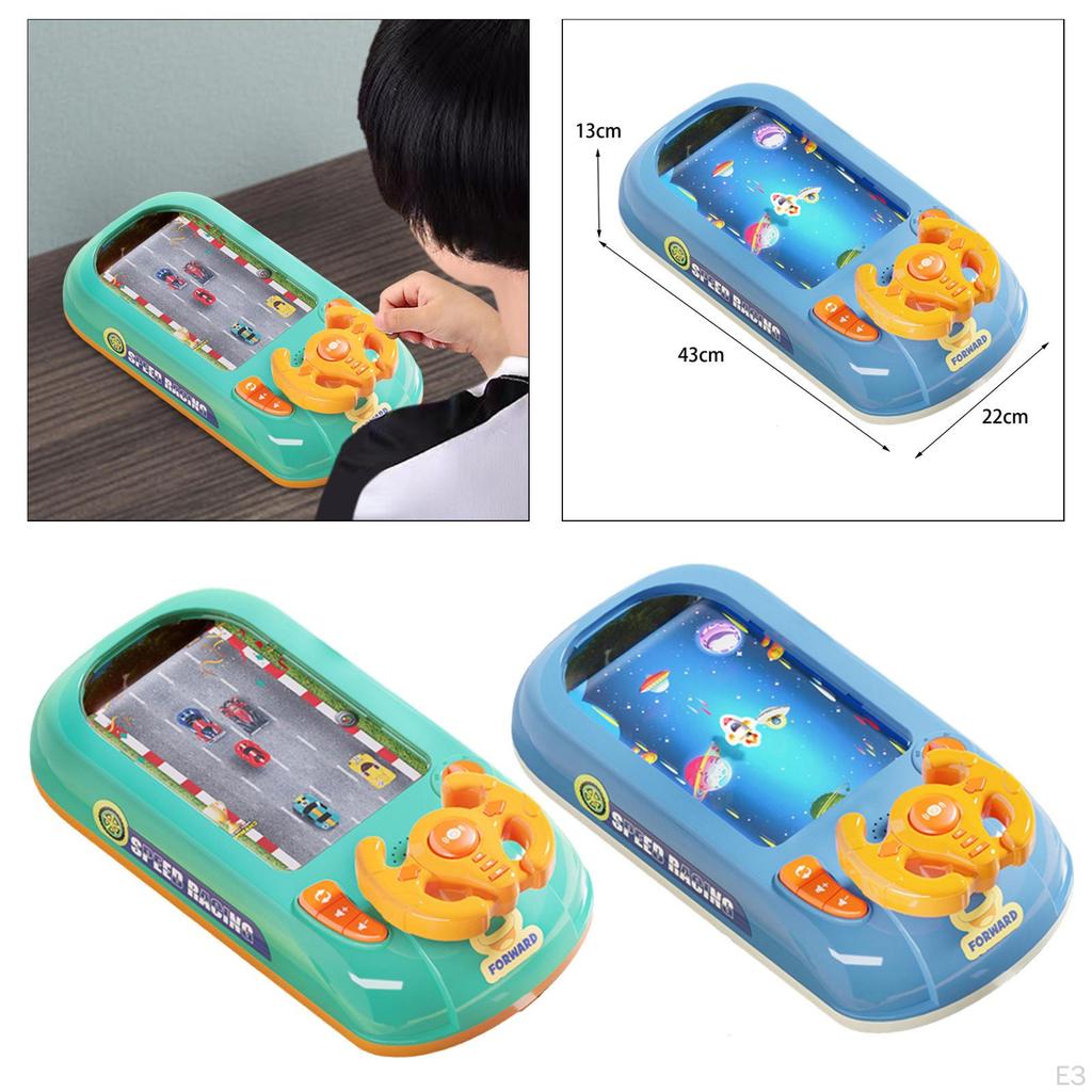 Electric Simulation Steering Wheel Toy Electronic Adventure Breakout Games Sounding for Boys 4-6