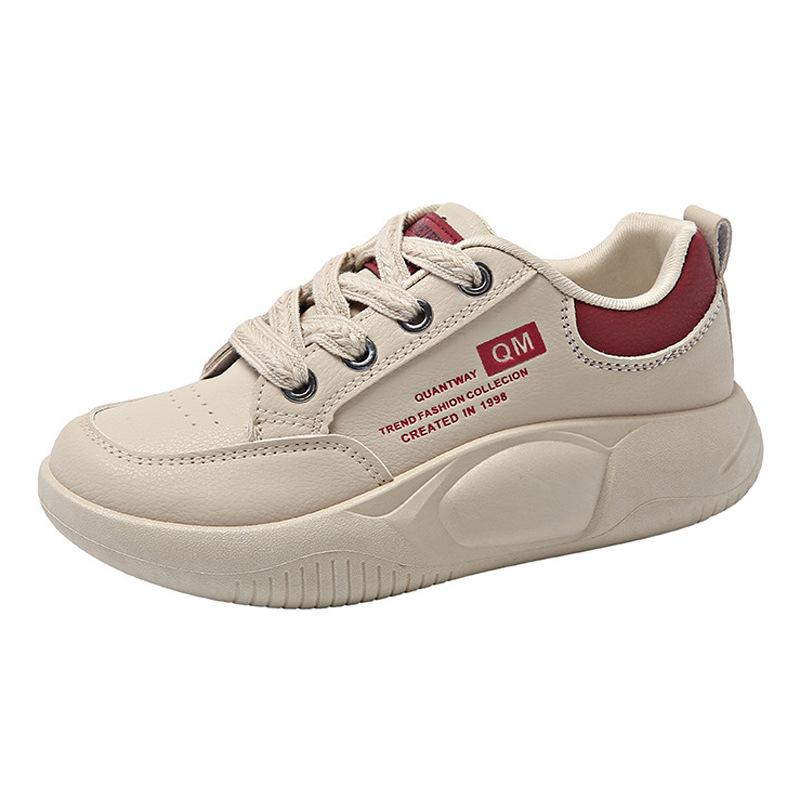 Dicksohlige Weichsohlen Weiße Schuhe für Damen Frühling und Herbst Neue Vielseitige Sneaker Dad Shoes Lässige Sportschuhe