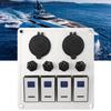 4-Wege-Kippschalterpanel Wasserdicht Marineboot Kippschalterpanel Silberoxid Ein Aus mit Doppel