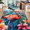 Flamingo In Tropical Paradise Office Rug Chair Mat, Entryway Carpet, Suitable for Front Door, Bedroom, Living Room, Desk, Holiday Gift