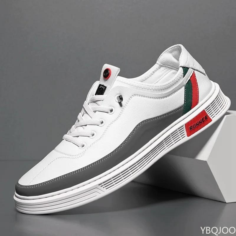 Fashion New Mens Breathable Shoes Soft Soled Trendy Leather Shoes Fashion Versatile Male Shoe Casual Comfort Nonslip Shoes Homme Zapatos