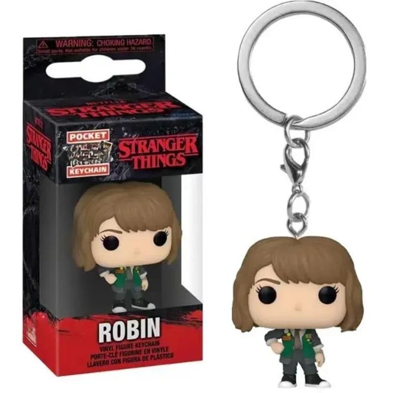 

Кишеньковий брелок Stranger Things Одинадцять Робін Барб Стів Дастін Ланцюжок для ключів Модель Іграшка Дорослі Діти Подарунок Іграшки коричневий