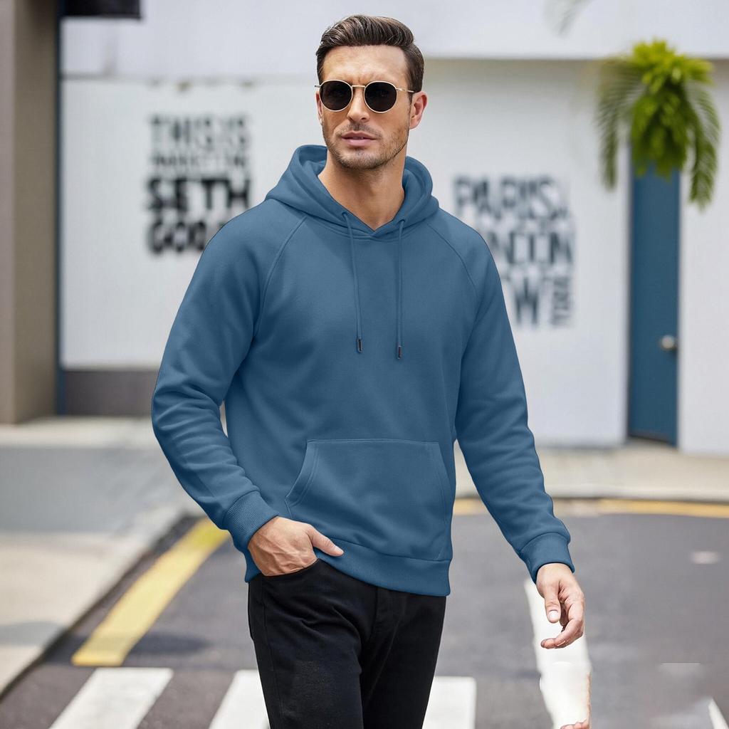 Men's Plus Size Hoodie - Loose Fit Casual Long Sleeve Hooded Sweatshirt in Colors