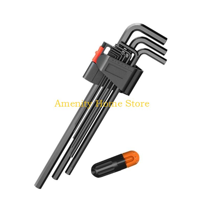 F26C Practical Allen Set Alloy Wrench For Dismantling And Installing Screws 9PCS