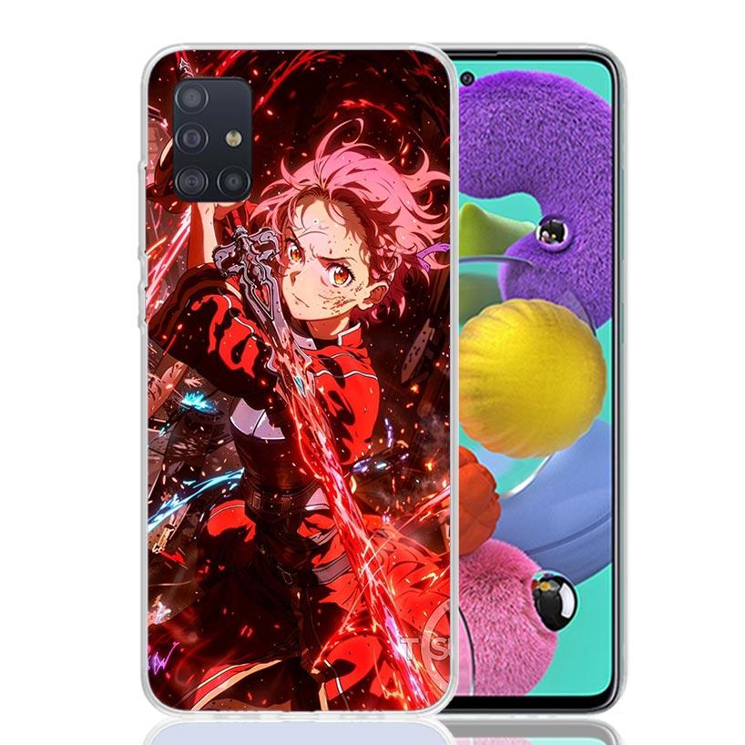 Anime Sword Art Online SAO Phone Case For Samsung Galaxy A52 A32 A22 A12 A02S A50S A30S A51 A31 AA71 Note 20 Ultra 10 S10 Plus G