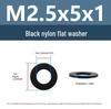 PA66 Nylon Wear-Resistant Flat Insulation Washer, Black & White, Round, Sizes M2-M24