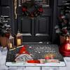 Christmas Gingerbread Man Mat, Entrance Door Mat, Dwarven Decoration Mat, Anti Slip and Wear-resistant