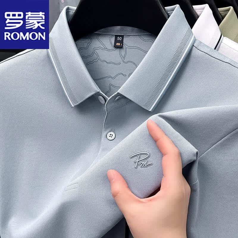 ROMON Men's Short Sleeve Polo T-Shirt