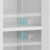 Tall Bathroom Storage Cabinet, 64”H Narrow Storage Unit for Small Spaces, Freestanding Modern Cabinet with Adjustable Shelves