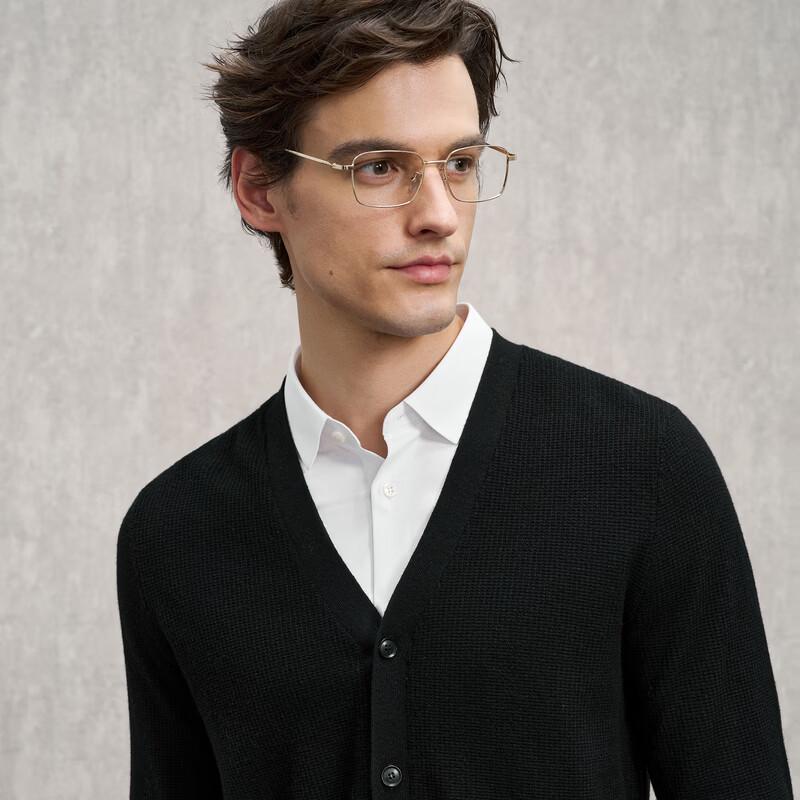 EMZ Men's Wool Blend V-Neck Cardigan