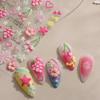 5D Bow Nail Sticker 3D Relief Cherry Bowknot Flower Summer Personalized Nail Back Adhesive Sticker Diy Nail Decoration Materials