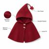 Windproof Kids Hooded Cloak Star Toddler Pullover New Hooded Cape Jacket  for Toddlers