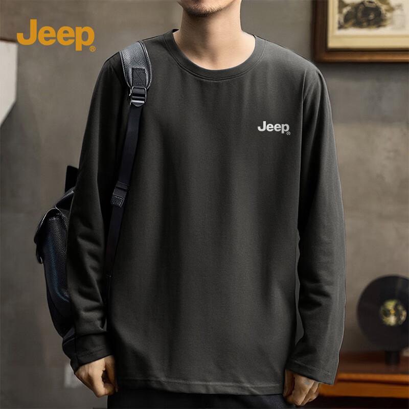 Jeep Men's Heavyweight Cotton Long-Sleeve T-Shirt