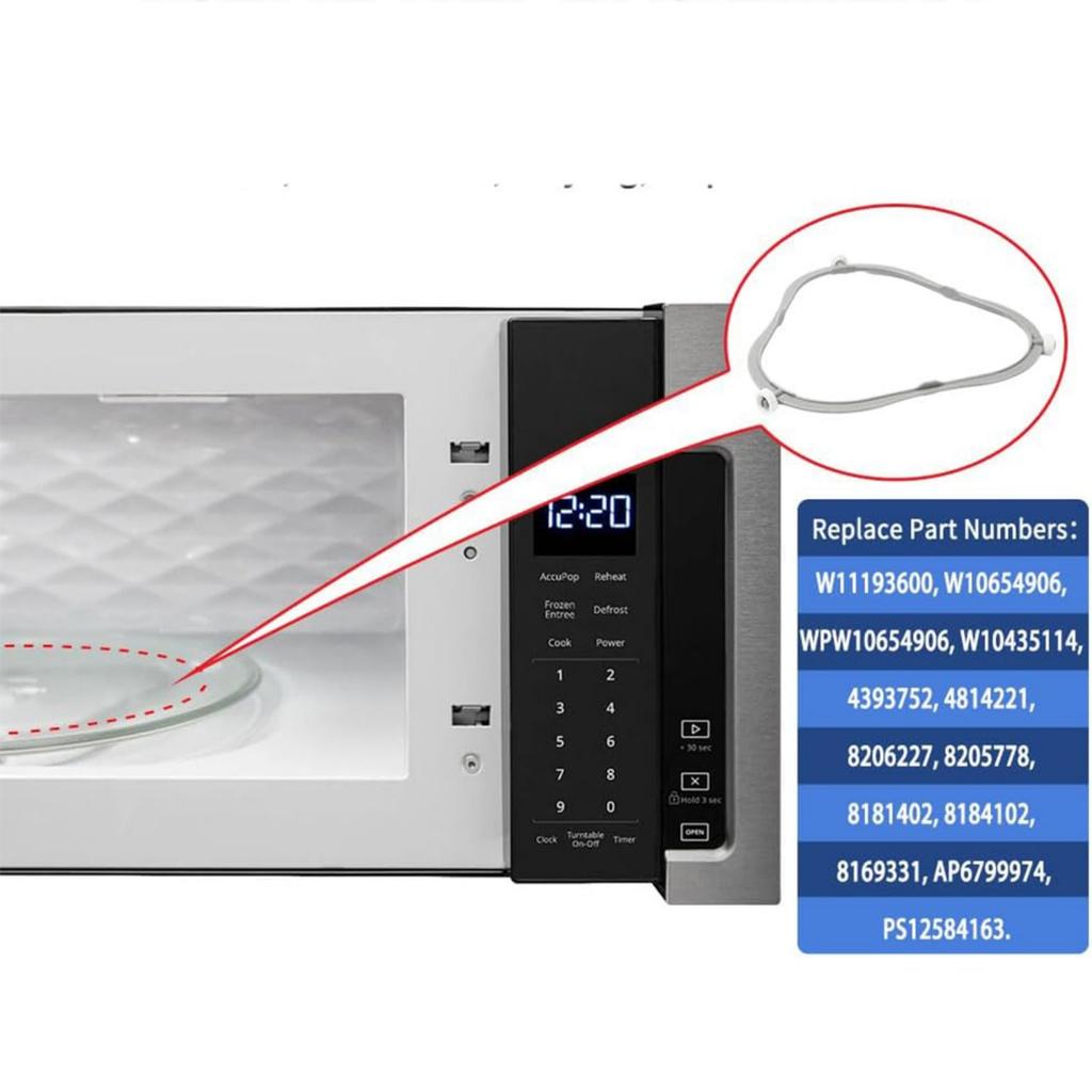 Pack of 2 Replacement Microwave Glass Tray Supports Ensuring Smooth Rotation and Stability Microwave Plate Support Rings