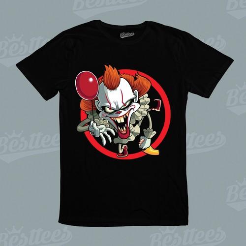 KIDS/MEN/WOMEN Cute Scary IT Clown Movie Halloween Horror T-Shirt