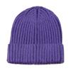 Autumn and winter new cotton wool hat light board solid color striped knitted hat ear protection warm winter hat men