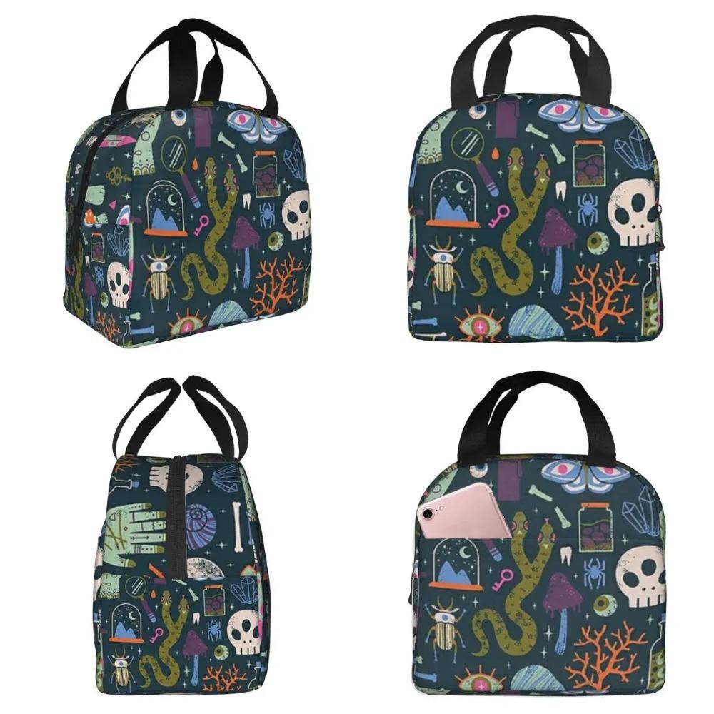 Curiosities Bone Skull Insulated Lunch Bag for Women Office Cooler Thermal Food Box Tote Portable Lunch Boxes Container