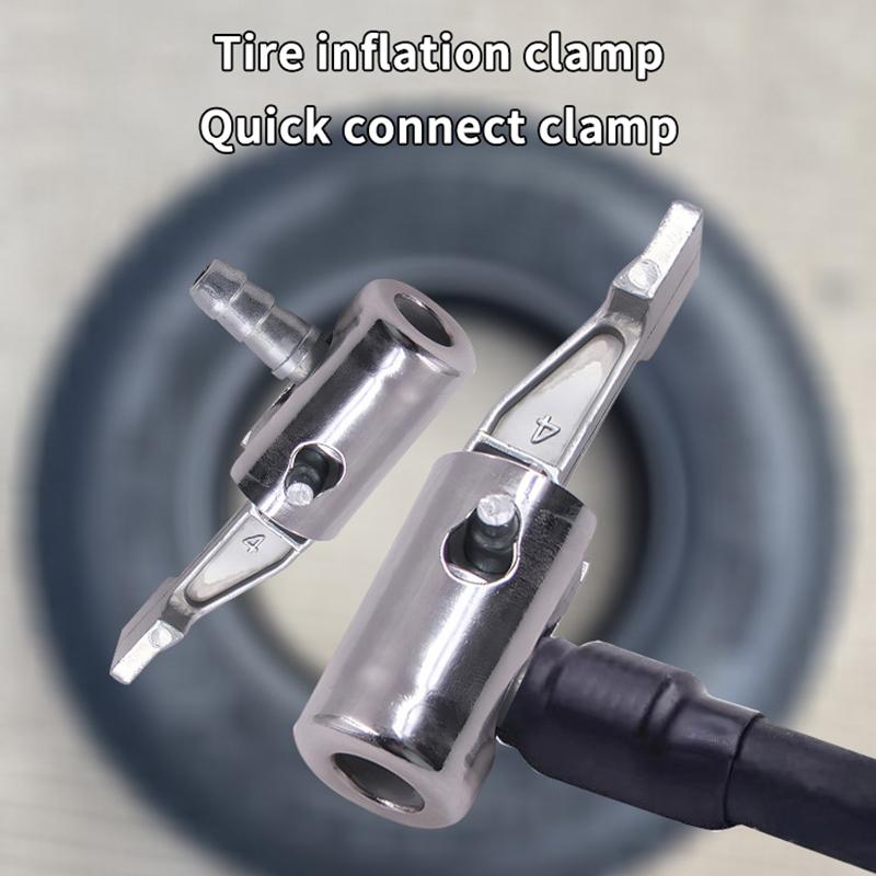 Portable Inflatable Pump For Car Tire Air Chuck Compressor Tire Inflator Tire Chuck With Barb Connector For Hose Repair
