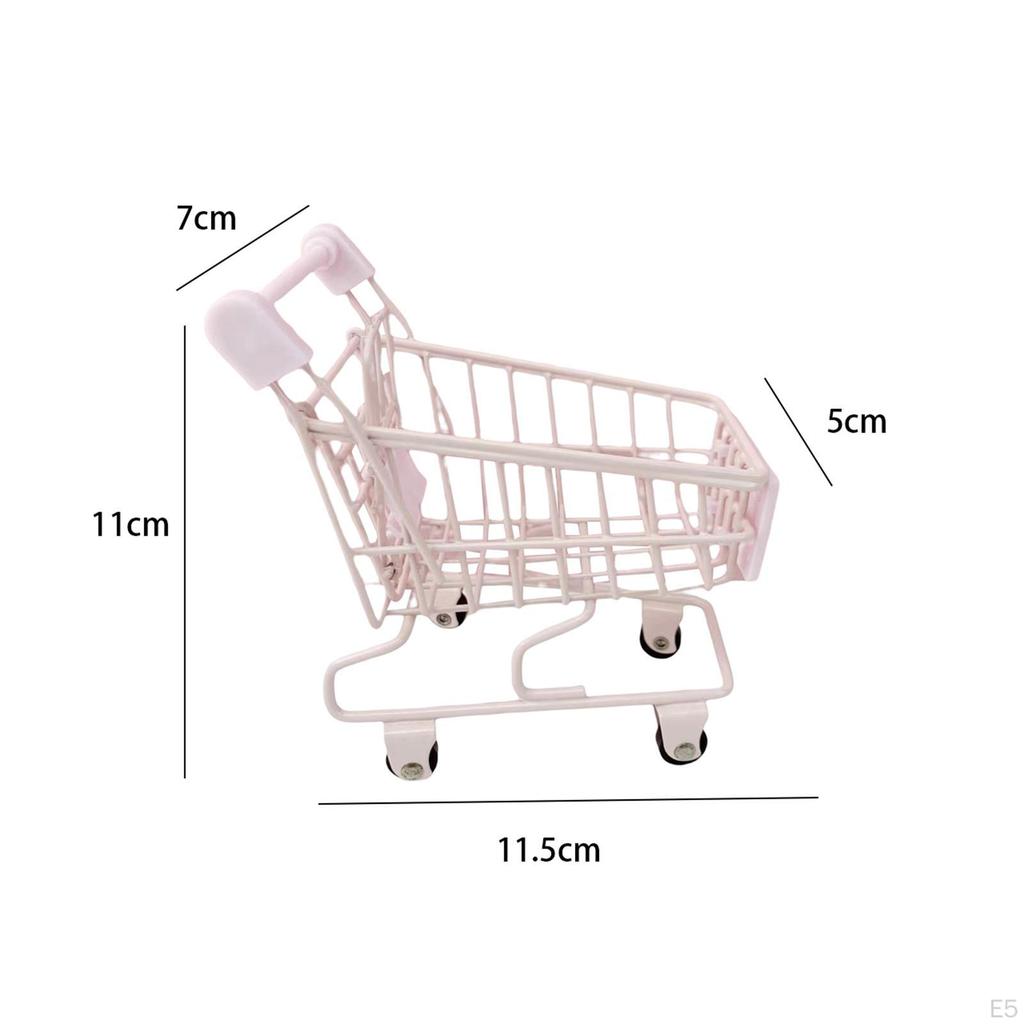 Children's Shopping Cart Toys Smooth Wheels Pen Pencil Holder Mini Shop Trolley Toy for