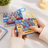 Cute Design Decompression Button Toy Transparent Dual-Tone Keyboard Keychain  Bag Accessory