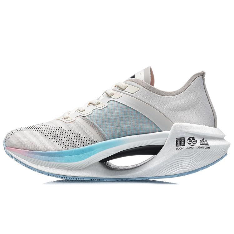 Li Ning Shadow Essential Dämpfung Niedrig geschnitten Laufschuhe Damen Hellcremegrau ARHQ258-5