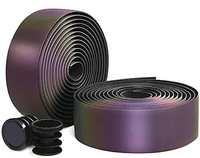 

Bumlon Road Bike Bar Stylish EVA Bar Tape for Road and Fixed Gear Set of 2 with Reflective End Caps and Tape Tape, Bikes,
