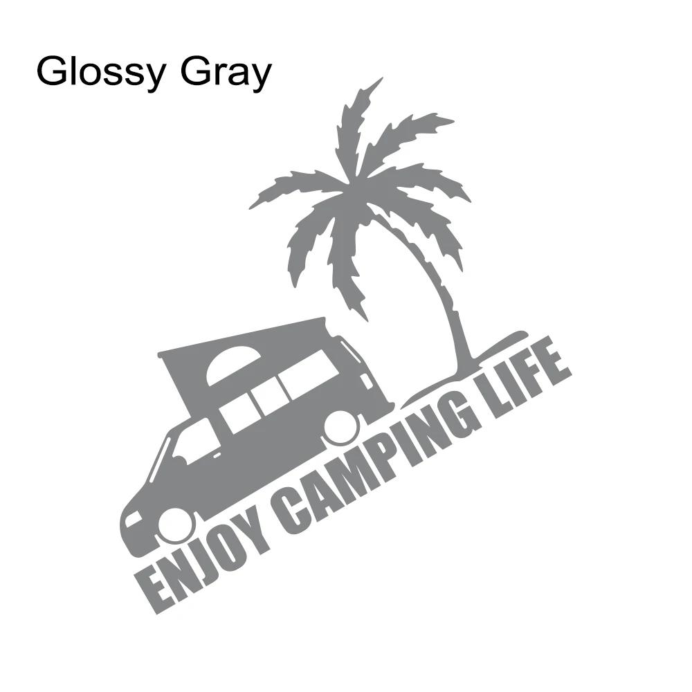 Enjoy Camping Life Slogan Car Windshield Sticker Window Body Vinyl Decal Decoration For VW Volkswagen Transporter T4 T5 T8 Bus