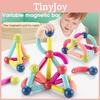 Magnetic Building Blocks Construction Toy Set For Kids 64pcs/12pcs Christmas Gift For Boys And Girls Abs Material Colorful Shapes Logical Thinking